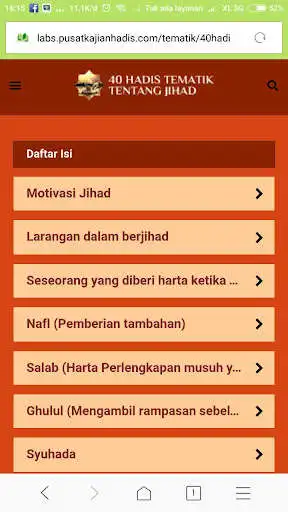 Play 40 Hadis Tentang Jihad as an online game 40 Hadis Tentang Jihad with UptoPlay