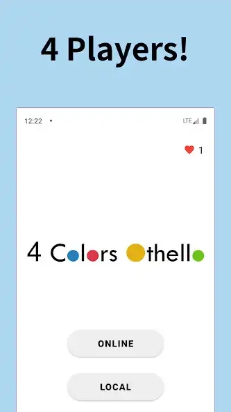 Play 4 Colors Othello -Online Match with Friends, AI  and enjoy 4 Colors Othello -Online Match with Friends, AI with UptoPlay