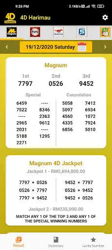 Play 4D Harimau  and enjoy 4D Harimau with UptoPlay