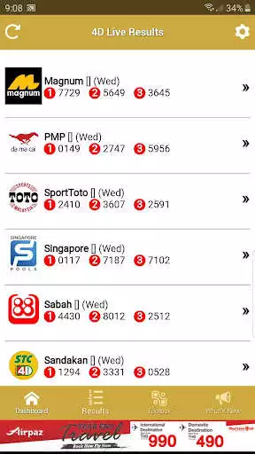 Play 4D Live Results