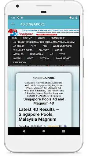 Play 4D Singapore Malaysia Predictions & Results Live as an online game 4D Singapore Malaysia Predictions & Results Live with UptoPlay