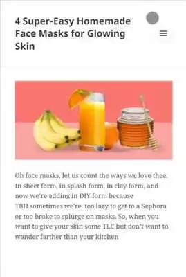 Play 4 Easy Homemade Face Mask