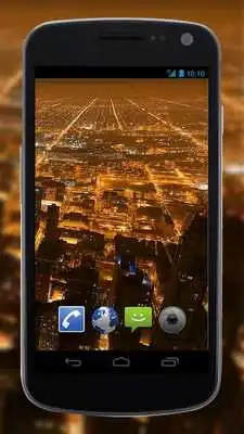 Play 4K Downtown Night Traffic Video Live Wallpaper