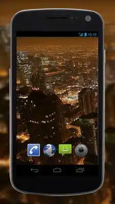 Play 4K Downtown Night Traffic Video Live Wallpaper