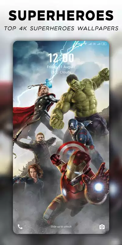 Play 4K Superheroes Wallpapers - Live Wallpaper Changer