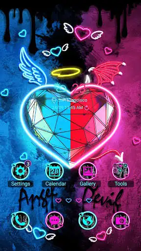 Play 4K Wallpaper HD - Angel Or Devil Heart  and enjoy 4K Wallpaper HD - Angel Or Devil Heart with UptoPlay