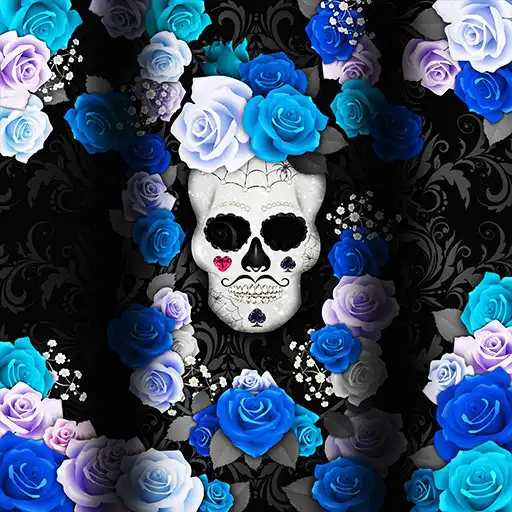 Play 4K Wallpaper HD - Glitter Skull With Blue Rose APK Play 4K Wallpaper HD - Glitter Skull With Blue Rose APK