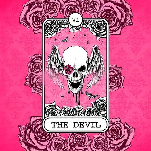 Play 4K Wallpaper HD - Pink Skull Tarot Card APK
