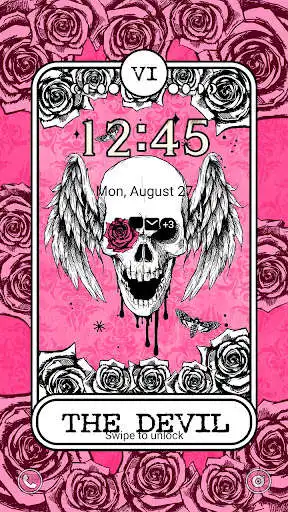 Play 4K Wallpaper HD - Pink Skull Tarot Card  and enjoy 4K Wallpaper HD - Pink Skull Tarot Card with UptoPlay