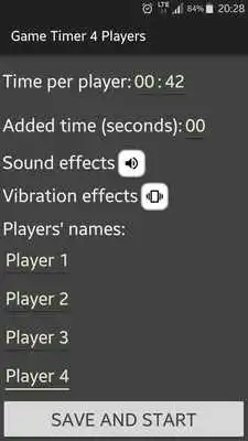 Play 4 Players Game Clock