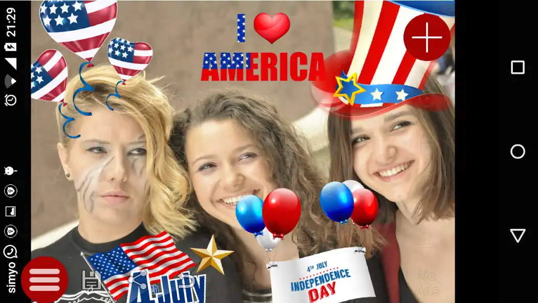Play 4th July photo stickers  and enjoy 4th July photo stickers with UptoPlay