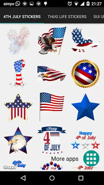 Play 4th July photo stickers as an online game 4th July photo stickers with UptoPlay