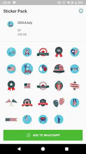 Play 4th July USA stickers for WhatsApp - WAStickerApps as an online game 4th July USA stickers for WhatsApp - WAStickerApps with UptoPlay