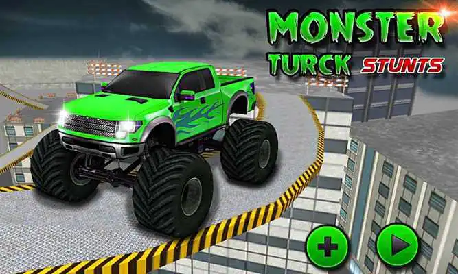 Play 4x4 Monster Truck Roof Stunts