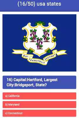 Play 50 us states : flags quiz