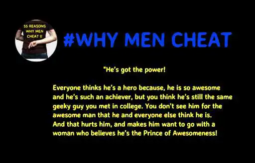 Play 55 REASONS WHY MEN CHEAT
