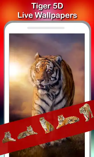 Play 5D Tiger Live Wallpaper  and enjoy 5D Tiger Live Wallpaper with UptoPlay