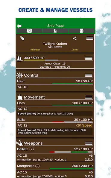 Play 5e Ship Manager as an online game 5e Ship Manager with UptoPlay
