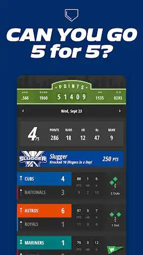 Play 5 for 5 Baseball