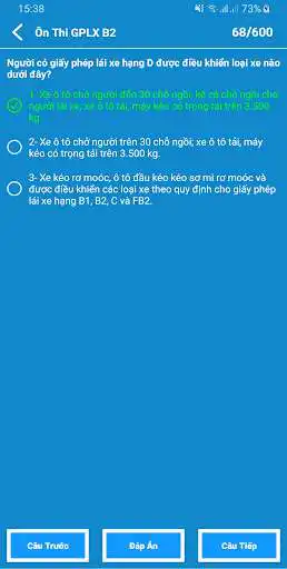 Play 600 Cau On Thi Bang Lai Xe B2 as an online game 600 Cau On Thi Bang Lai Xe B2 with UptoPlay
