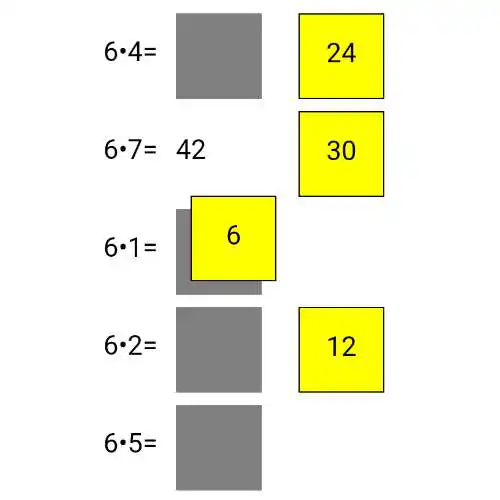 Play 6 times table as an online game 6 times table with UptoPlay