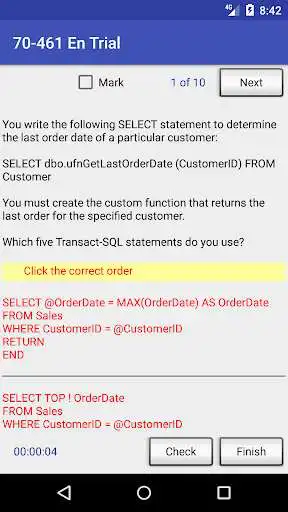 Play APK 70-461 MS SQL Test  and enjoy 70-461 MS SQL Test with UptoPlay com.ankaraninbiryeri.user.a70_461entrial