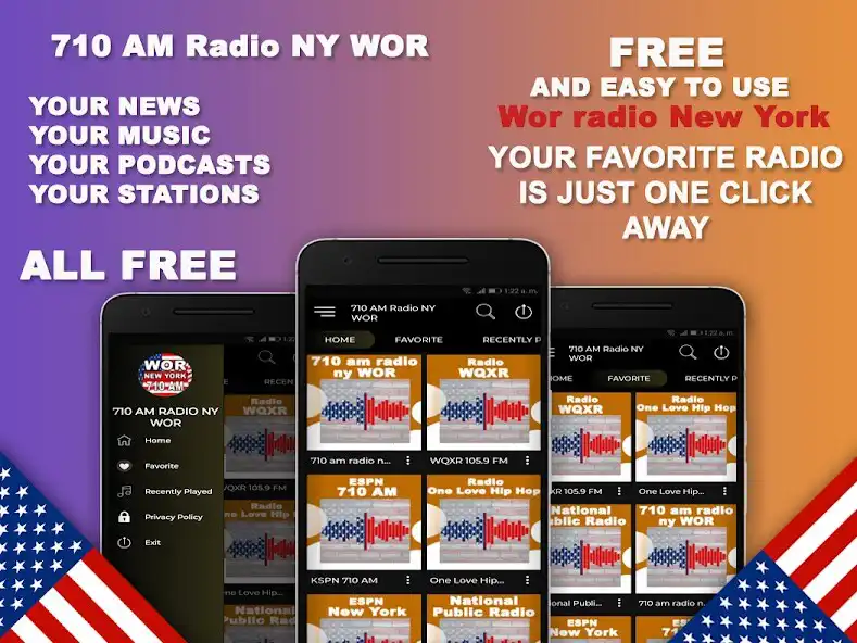 Play 710 AM Radio NY WOR  and enjoy 710 AM Radio NY WOR with UptoPlay