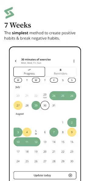 Play 7 Weeks - Simplest Habit and Goal tracking  and enjoy 7 Weeks - Simplest Habit and Goal tracking with UptoPlay