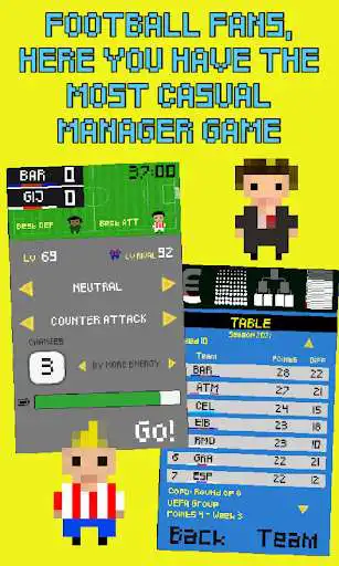 Play APK 8-bits Football Mini Manager  and enjoy 8-bits Football Mini Manager with UptoPlay com.ChapasGames.FootballCasualManager
