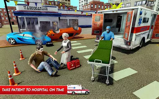 Play 911 Rescue Ambulance Simulator as an online game 911 Rescue Ambulance Simulator with UptoPlay