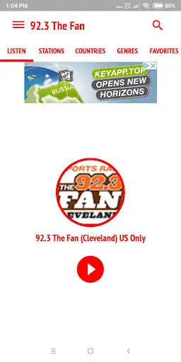 Play 92.3 The Fan Cleveland  and enjoy 92.3 The Fan Cleveland with UptoPlay