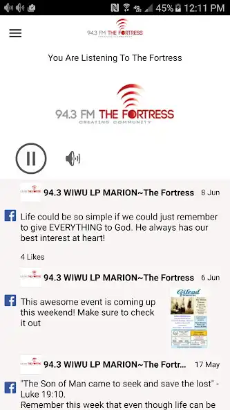 Play 94.3 The Fortress WIWU-FM  and enjoy 94.3 The Fortress WIWU-FM with UptoPlay