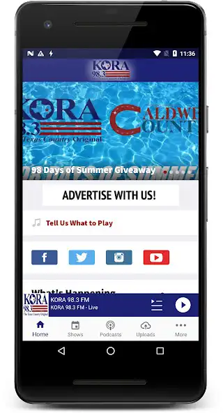 Play 98.3 KORA  and enjoy 98.3 KORA with UptoPlay