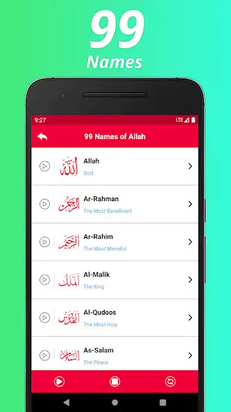 Play 99 Names of Allah  Muhammad (PBUH) with Audio as an online game 99 Names of Allah  Muhammad (PBUH) with Audio with UptoPlay