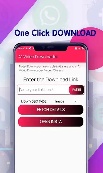 Play A1 Video Downloader -The All in one - Status Saver as an online game A1 Video Downloader -The All in one - Status Saver with UptoPlay