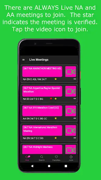 Play AA/NA Live! Meeting Attendance  and enjoy AA/NA Live! Meeting Attendance with UptoPlay