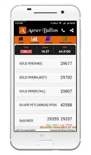 Play APK Aarav Bullion Spot  and enjoy Aarav Bullion Spot with UptoPlay com.chirayusoft.aaravbullionspot