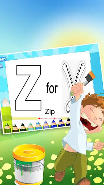 Play ABC Coloring Book Pages as an online game ABC Coloring Book Pages with UptoPlay