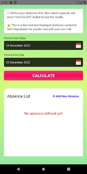 Play Absence Calculator  and enjoy Absence Calculator with UptoPlay