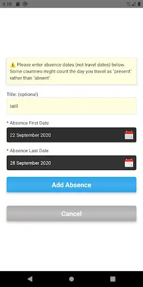 Play Absence Calculator as an online game Absence Calculator with UptoPlay