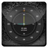 Free play online Abstract Black HD Analog Clock APK