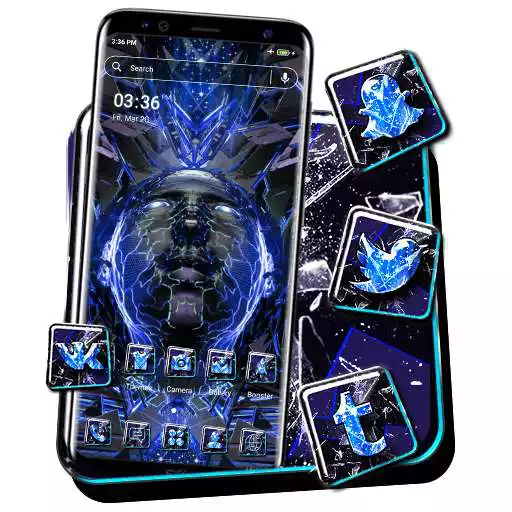 Play Abstract Blue Face Theme APK Play Abstract Blue Face Theme APK