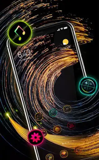 Play Abstract dark golden shining circles bright theme as an online game Abstract dark golden shining circles bright theme with UptoPlay