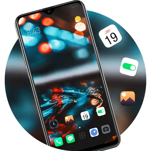 Play Abstract landscape rainy night river run theme APK