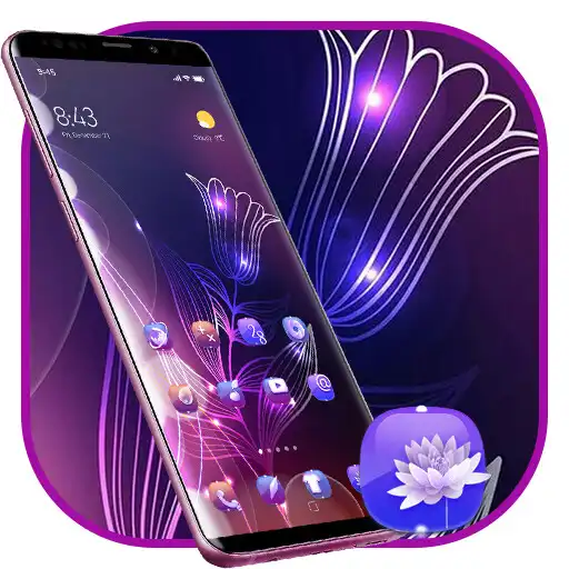 Play Abstract Neon Shiny Purple Flower stylish Theme APK Play Abstract Neon Shiny Purple Flower stylish Theme APK