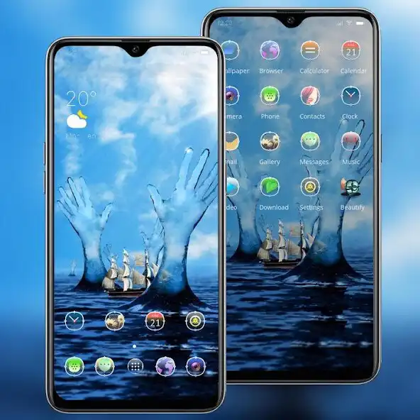 Play Abstract theme Hand of the ocean as an online game Abstract theme Hand of the ocean with UptoPlay