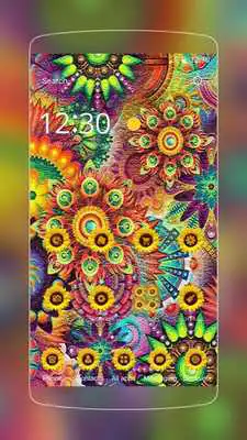 Play Abstract Varicolored Sunflower Relief Theme