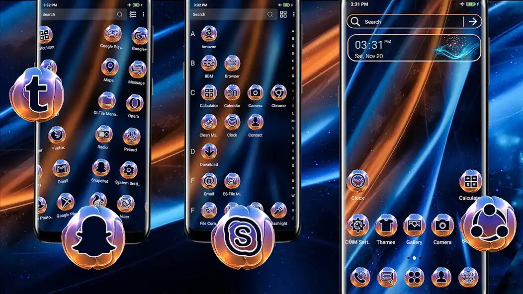 Play Abstract Wave Launcher Theme as an online game Abstract Wave Launcher Theme with UptoPlay