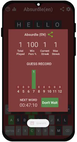 Play Absurdle as an online game Absurdle with UptoPlay