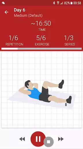 Play Abs workout A6W - flat belly at home